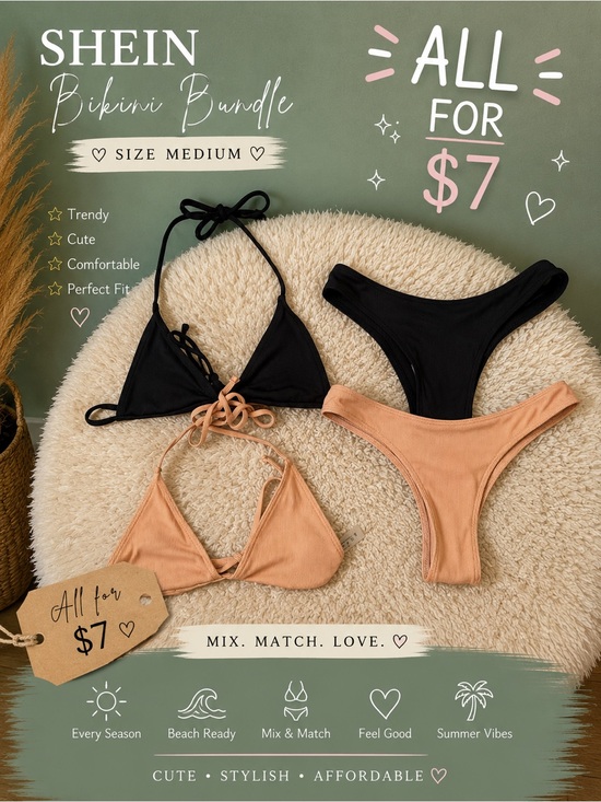SHEIN Other - 🍑 SHEIN BIKINI BUNDLE SIZE MEDIUM 🍑